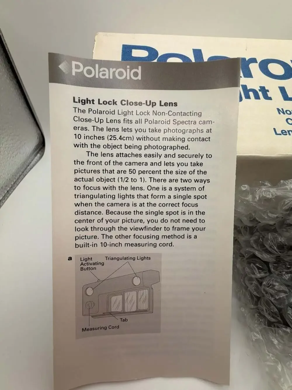 Polaroid Light Lock Non-Contacting Close-Up Lens for Spectra Cameras